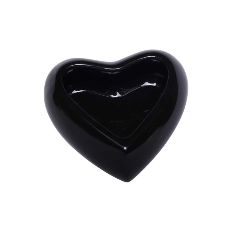 Czarna osłona w kształcie serca 7.5 x 9 x 12 [cm]