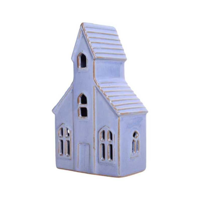 Domek ceramiczny - kościół LED 