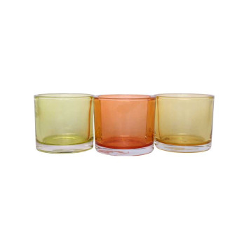 Szklany świecznik na podgrzewacze - 3 różne kolory