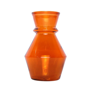 Pomarańczowy szklany wazon
