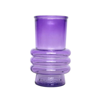 Fioletowy szklany wazon