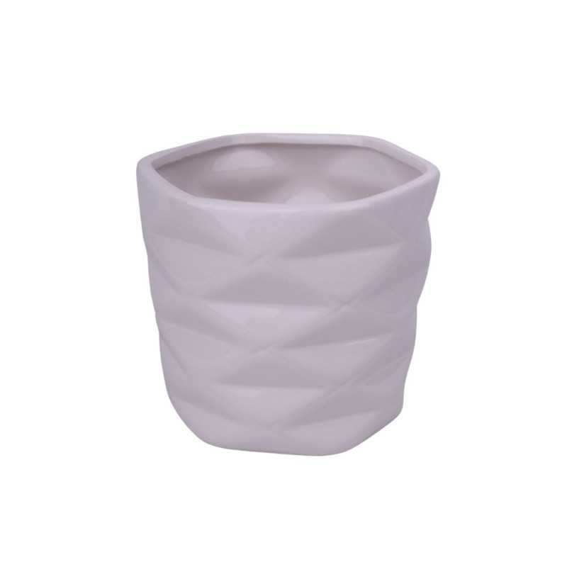 Osłonka ceramiczna biała 12,5x12x13 cm