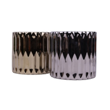 Donica Cylinder - Silver 09.118.17 - śr. 12.5 [cm], wys. 13 [cm]