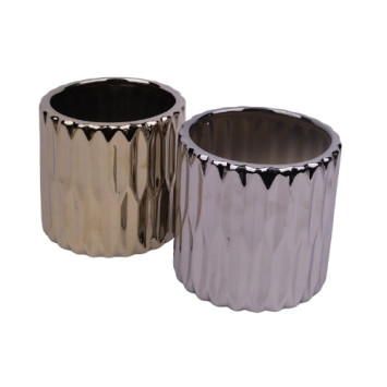 Donica Cylinder - Silver 09.118.17 - śr. 12.5 [cm], wys. 13 [cm]