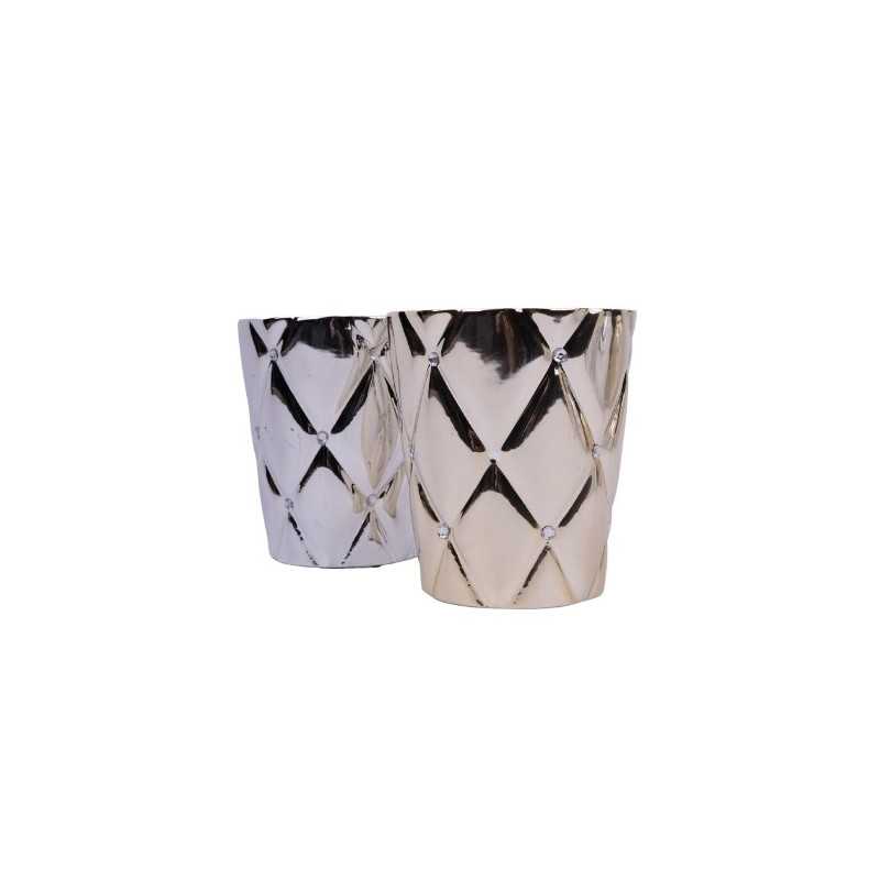 Donica 13 cm srebrna