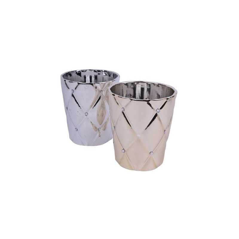 Donica 13 cm srebrna
