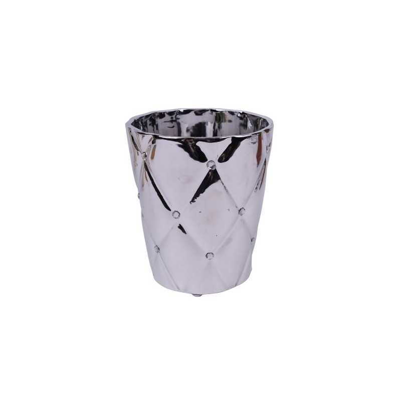 Donica 13 cm srebrna