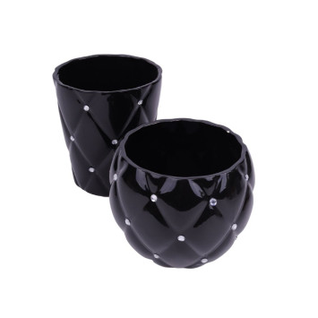 Czarna osłona ceramiczna - kula - 11.5 x 12 [cm]