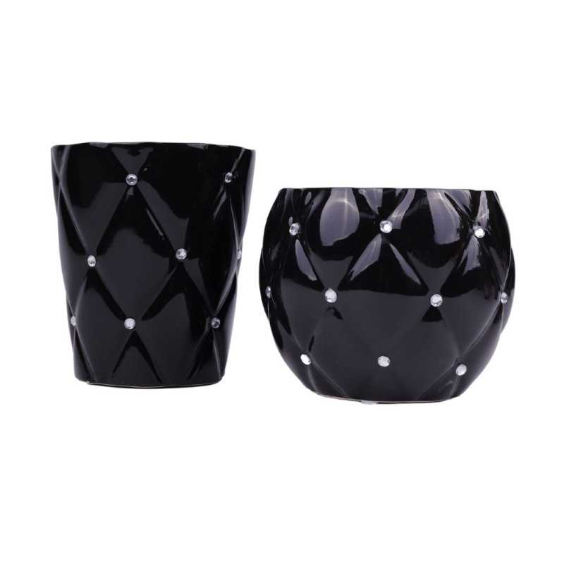 Czarna osłona ceramiczna - kula - 11.5 x 12 [cm]