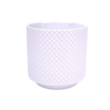 Ceramiczna osłona ozdobna - biały - 12.5 x 11.5 [cm]