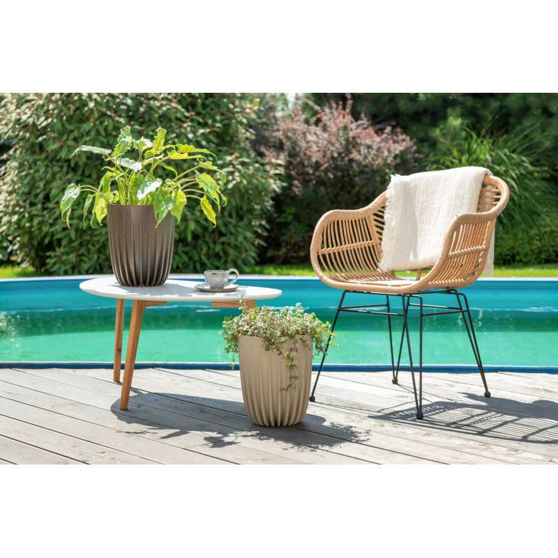 Doniczka Mira Eco Coffe 25 cm latte