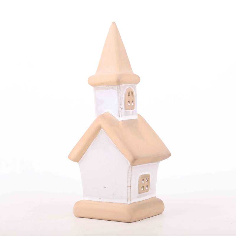 Domek ceramiczny beżowy 23 cm