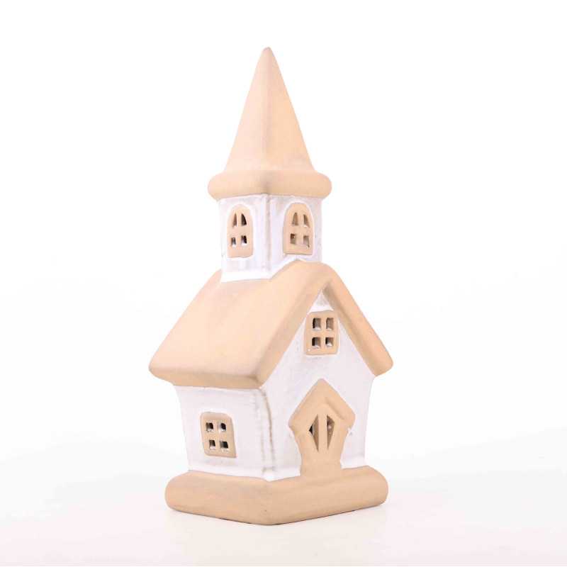 Domek ceramiczny beżowy 23 cm