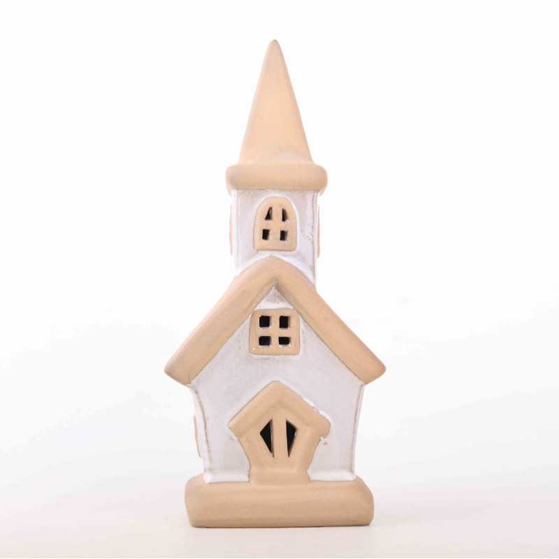 Domek ceramiczny beżowy 23 cm