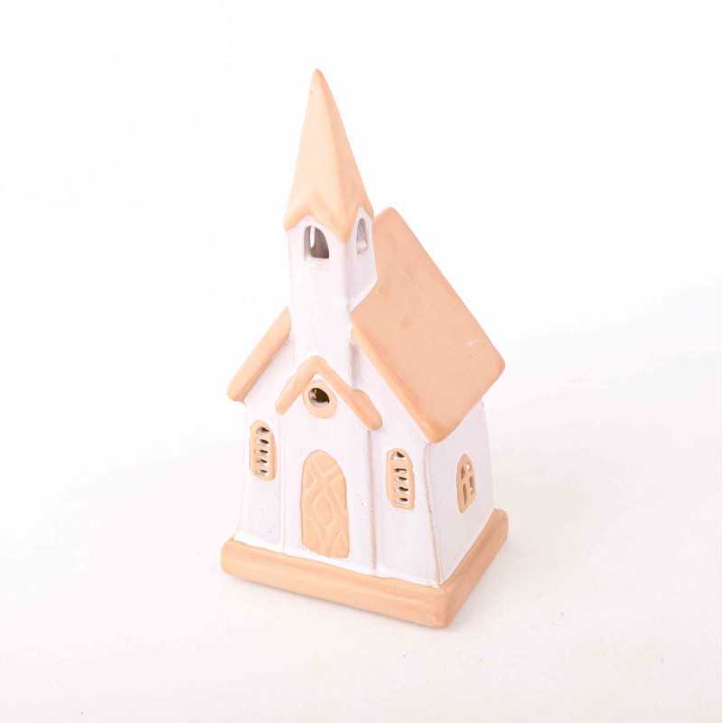 Domek ceramiczny beżowy 23 cm