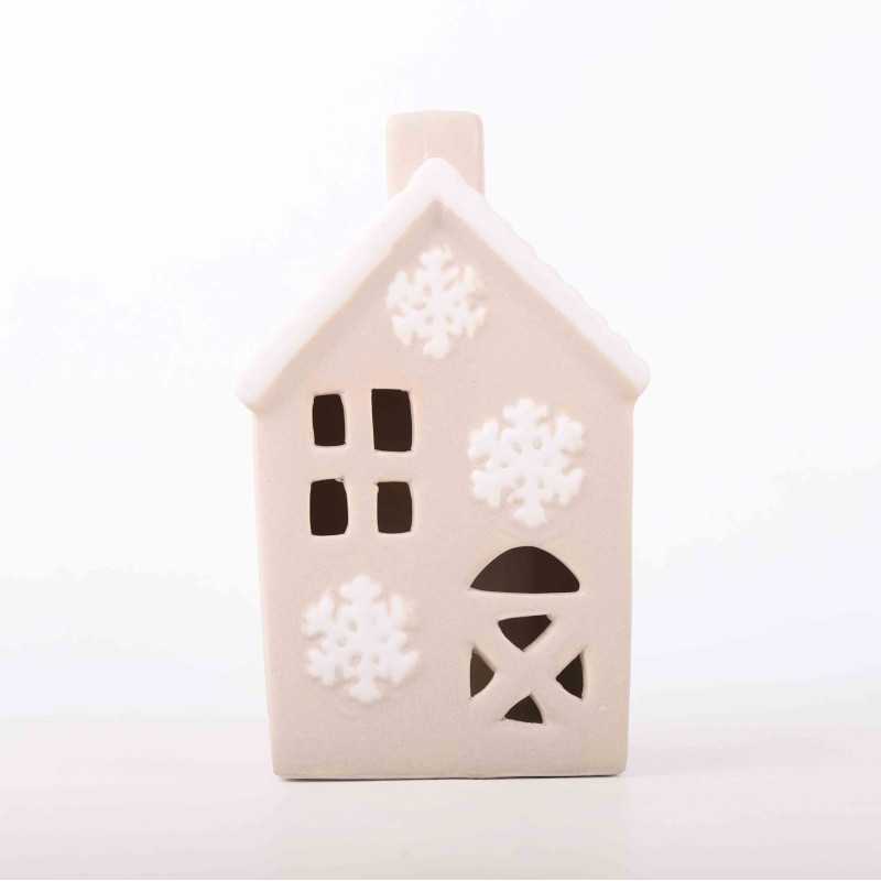 Domek ceramiczny beżowy 14,5 cm