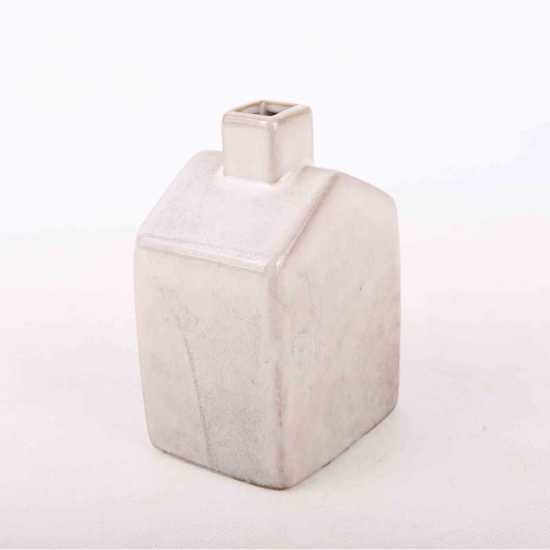 Domek ceramiczny LED beż - 12,5 cm
