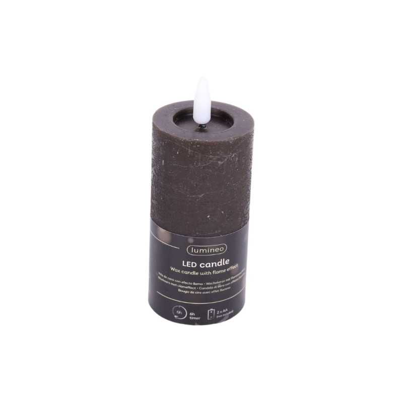 Świeca LED 5 cm brązowa