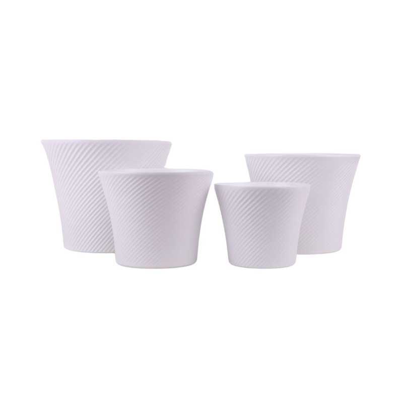 Doniczka Flutos 16 cm biały
