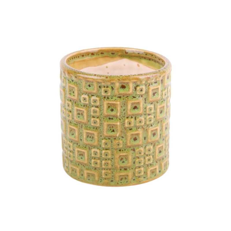 Doniczka 10,5 cm zielono zółty