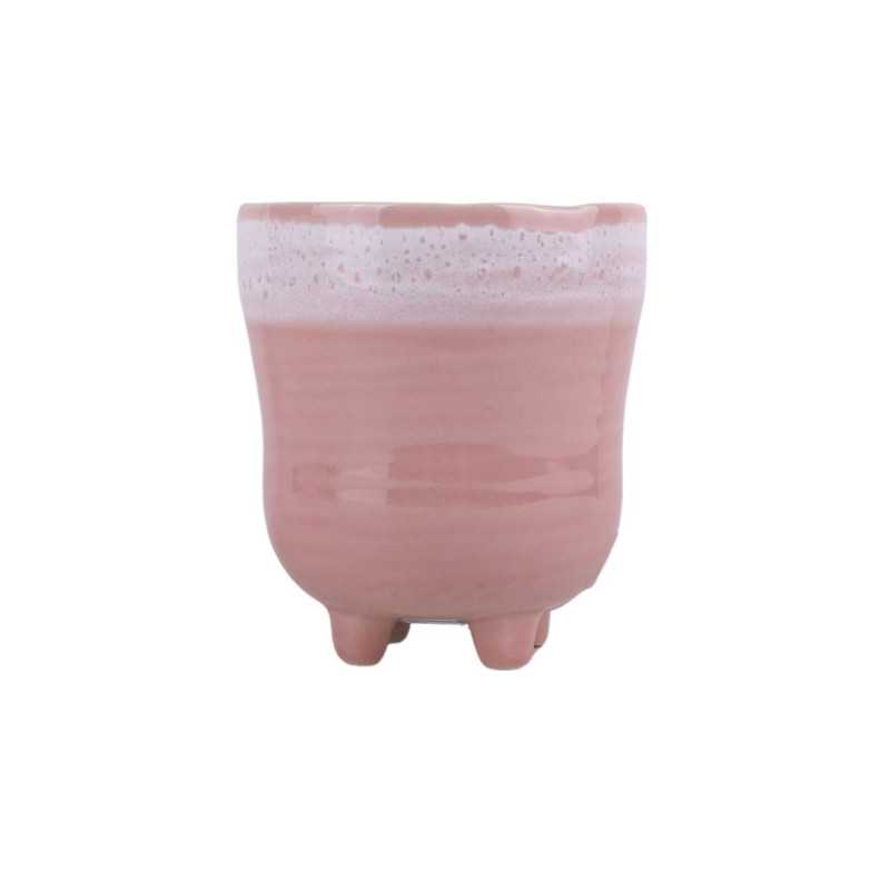 Doniczka 9 cm szara, różowa lub beżowa