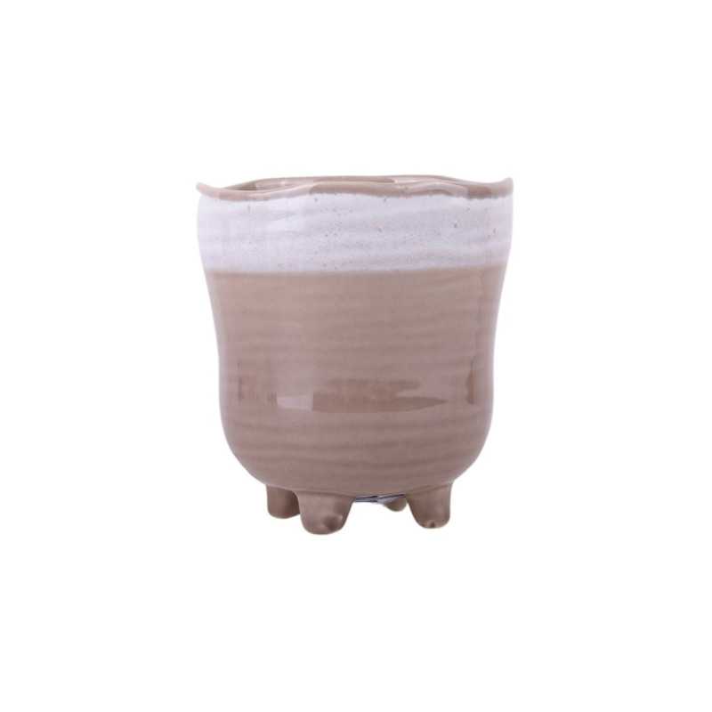 Doniczka 9 cm szara, różowa lub beżowa
