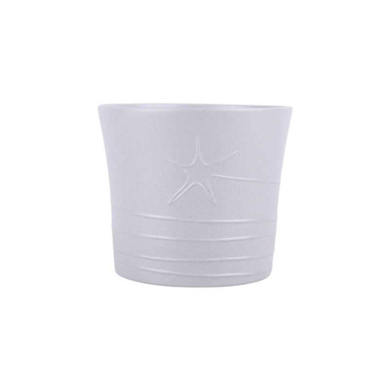 Doniczka Star 11 cm srebrny metalik