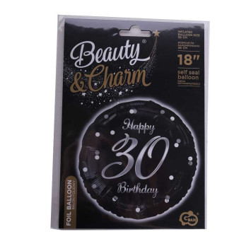 Okrągły balon " Happy 30 Birthday"