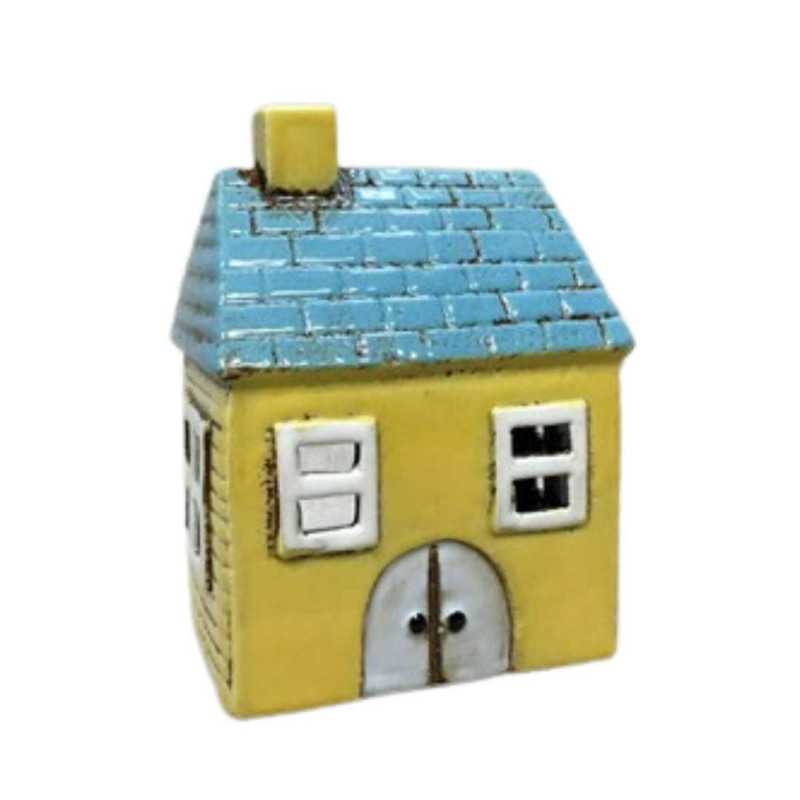 Żółty domek ceramiczny 