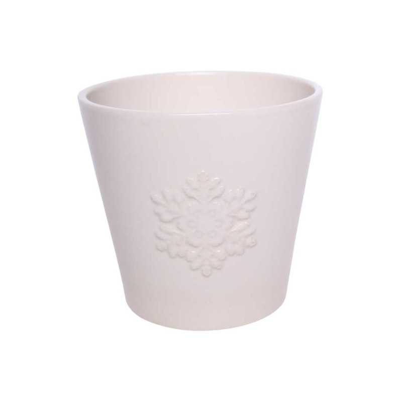 Doniczka - 14 cm odcienie beżu